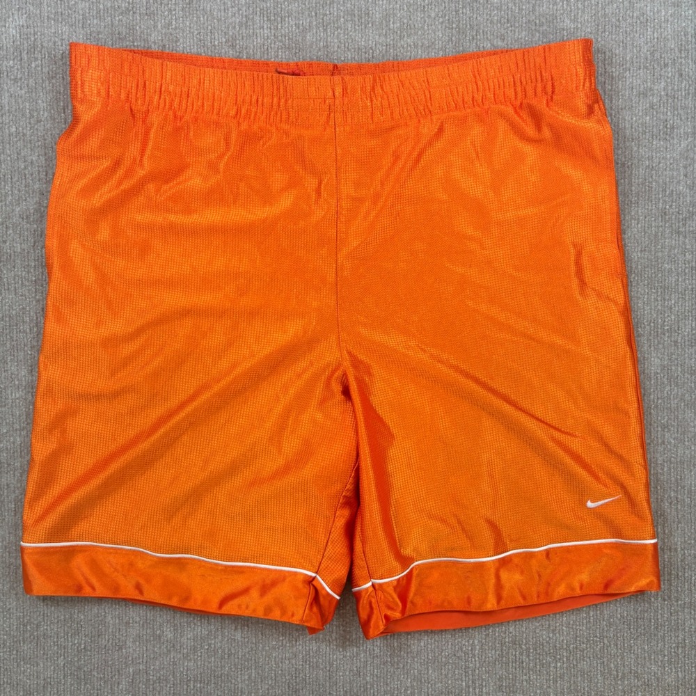 Y2K Nike Orange Shiny Dazzle Basketball Shorts Men's Size Large EUC‎